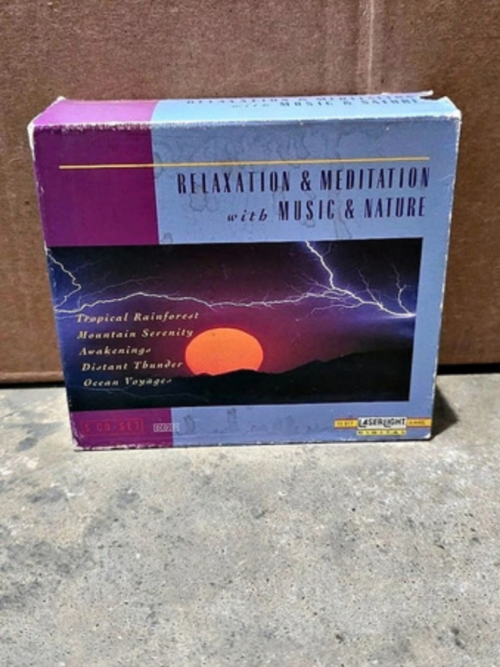 GUC LaserLight Relaxation & Meditation with Music & Nature 5-Cassette Box Set